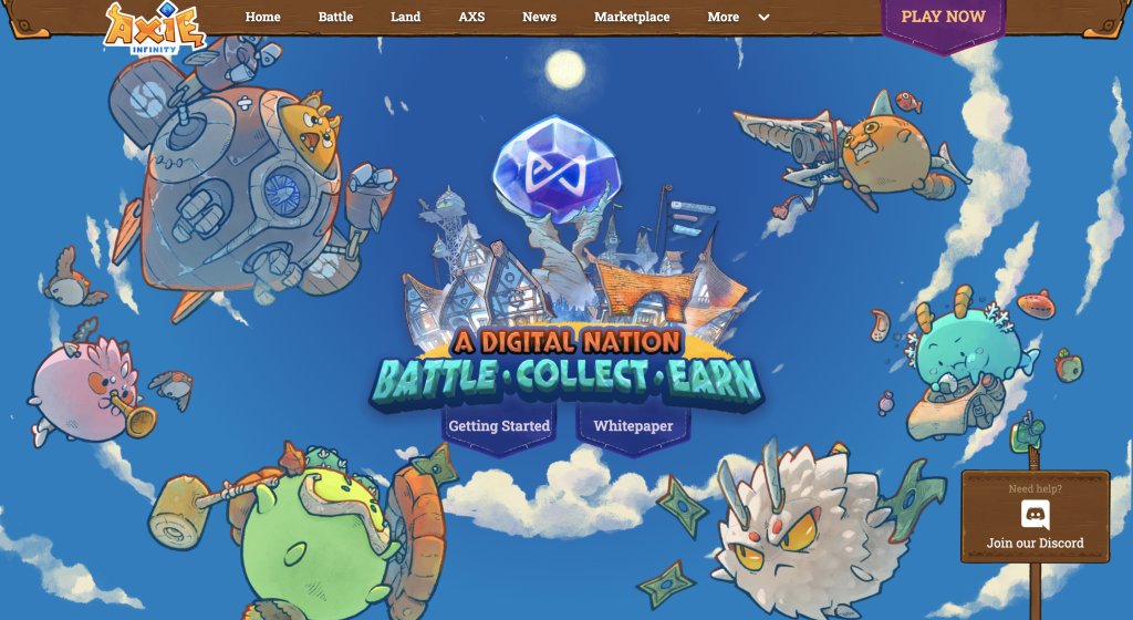 NFTゲーム「Axie Infinity」のゲームの画像