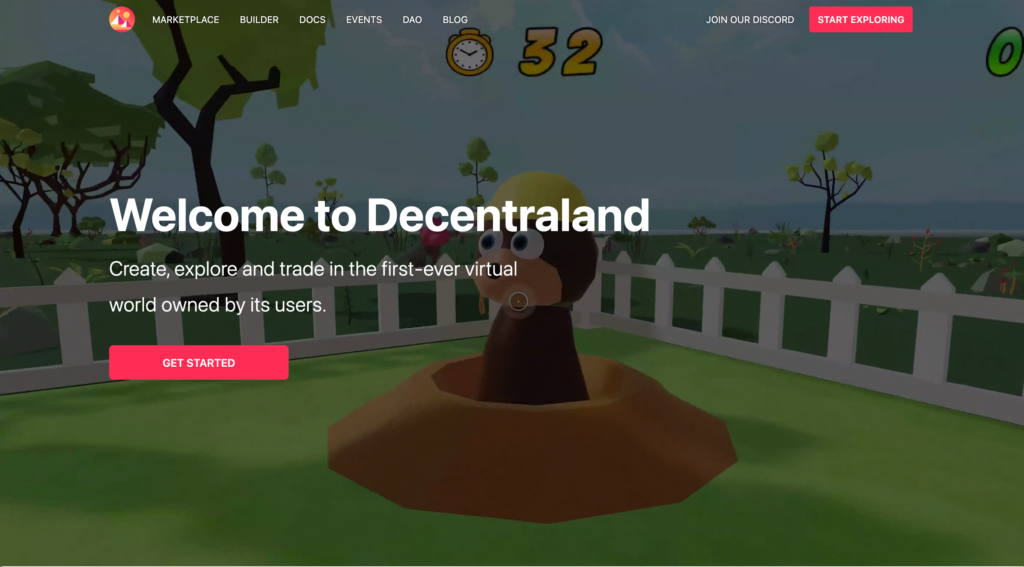 Decentraland(MANA)のゲームの画像