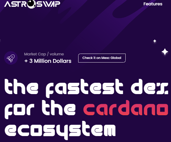 AstroSwap(ASTRO)のホームページの画像